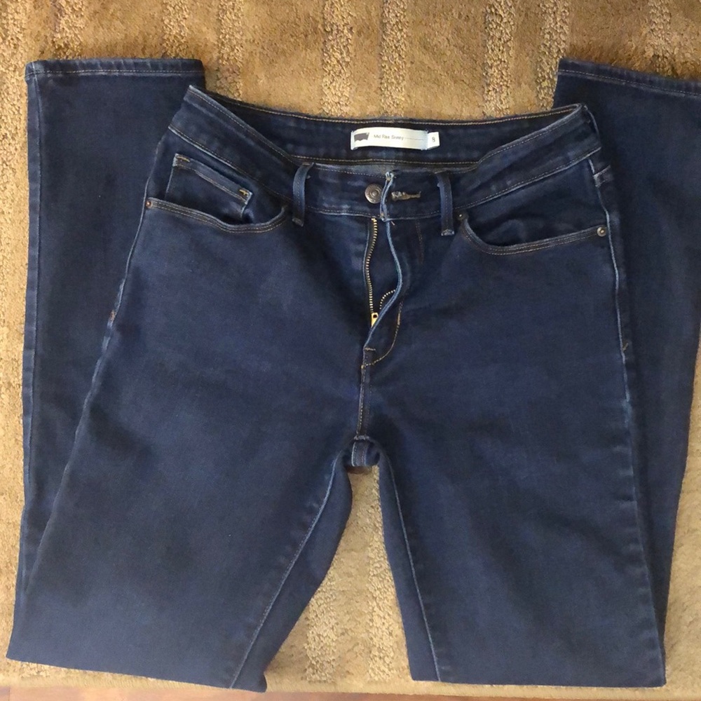 Levi Strauss Mid-Rise Skinny Jeans-size 8